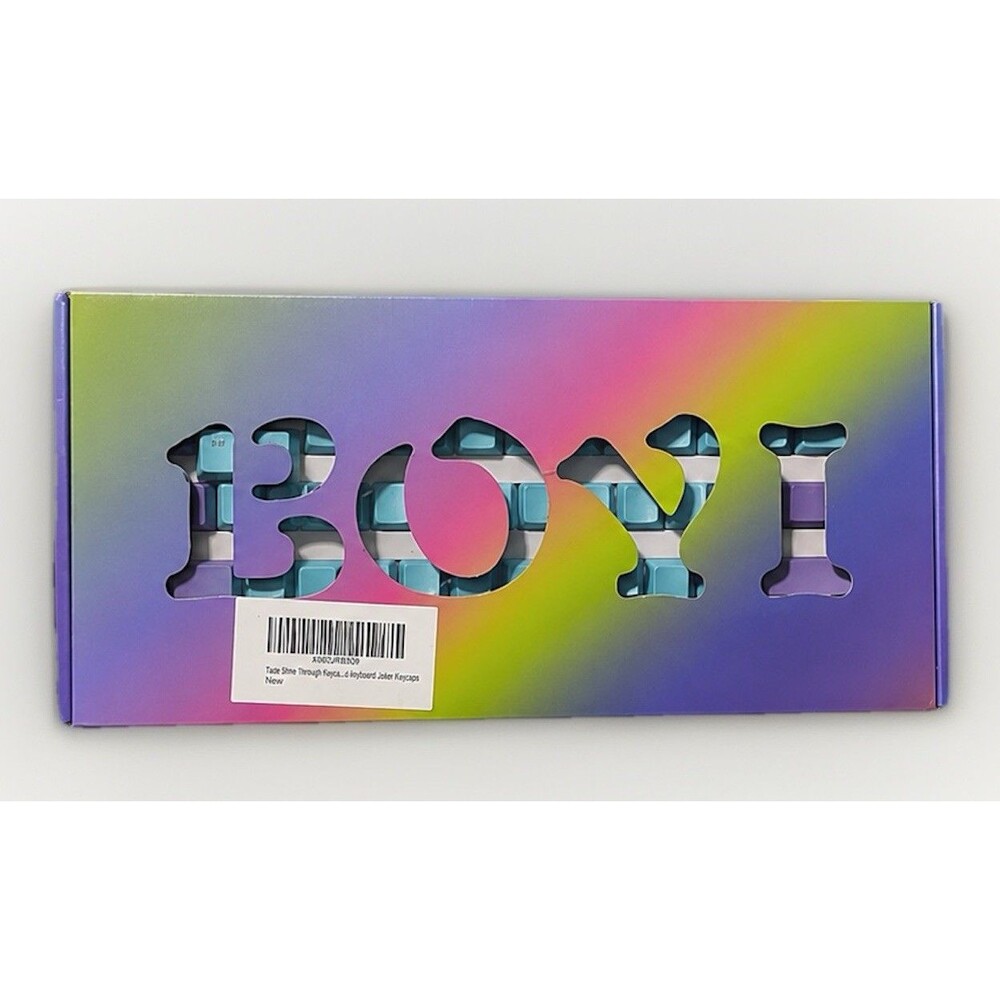 BOYI Joker Shine Through Keyboard Keycaps Purple Teal New RGB